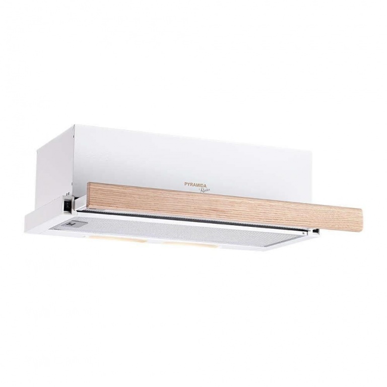 Вытяжка встраиваемая Pyramida TL 60 WOOD WHITE/N - фото